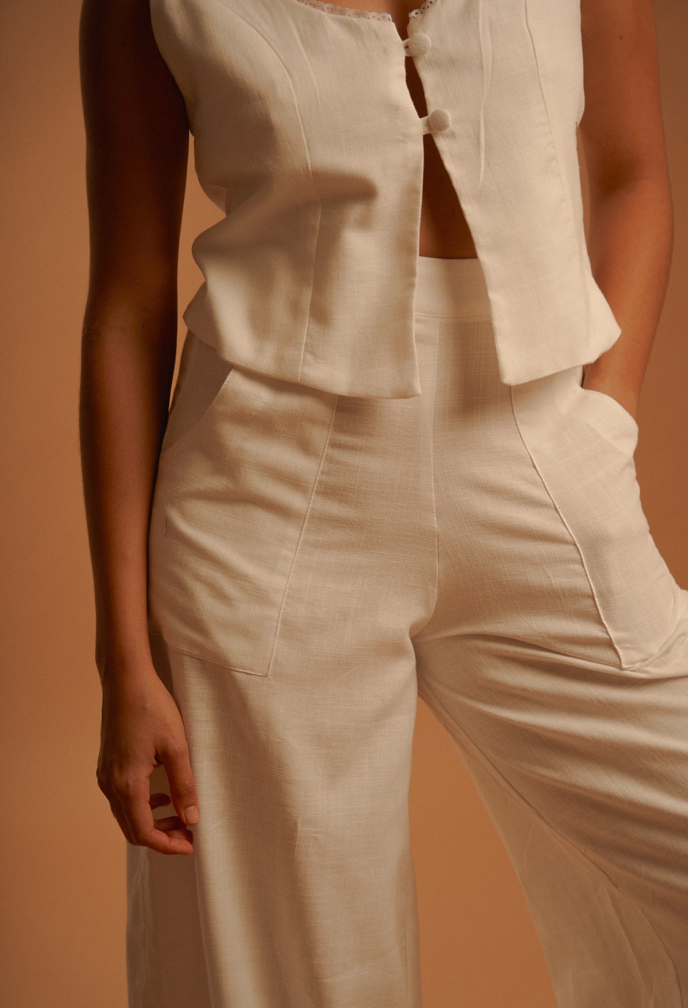Curato Top - Ivory 100% cotton