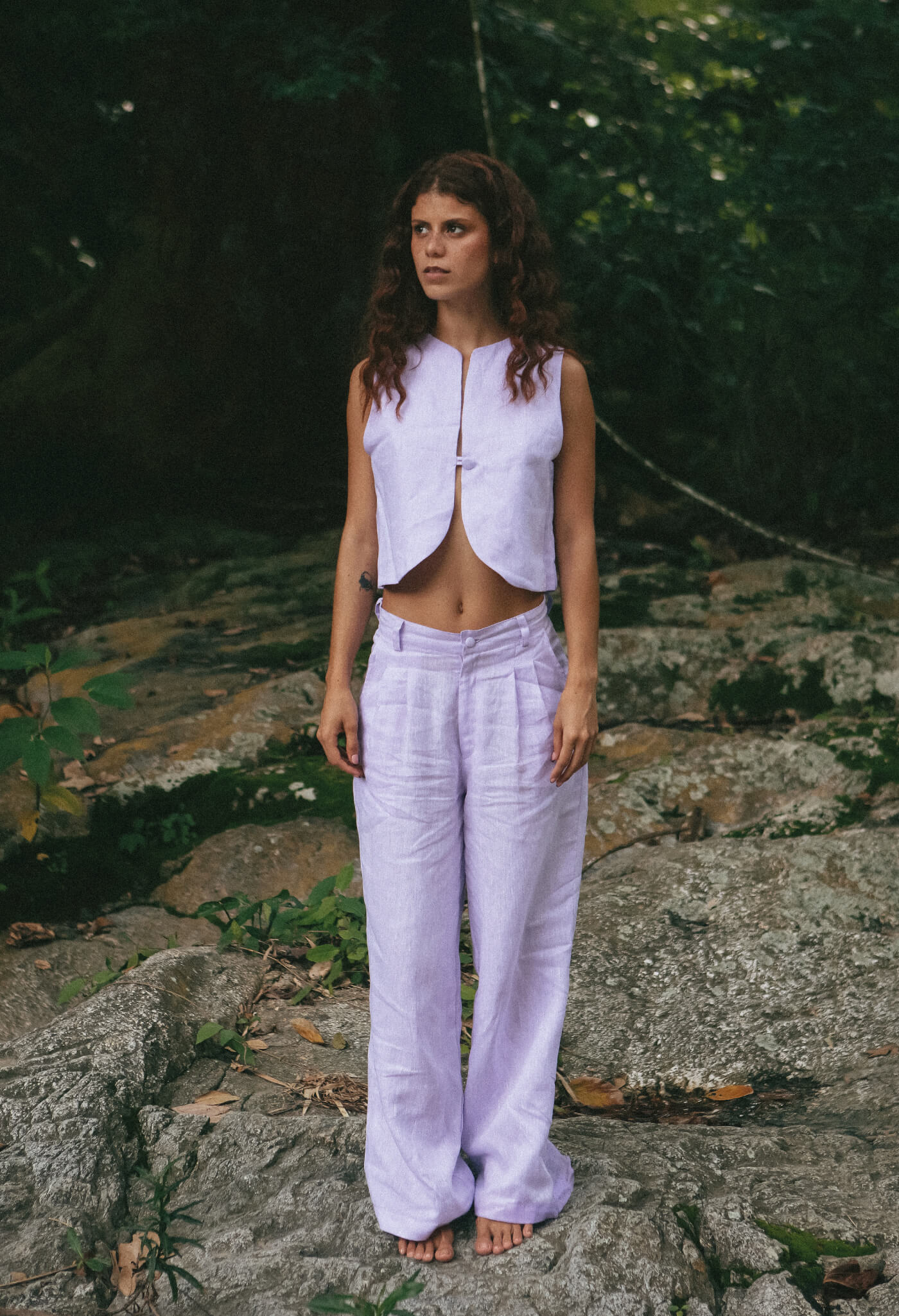 Minca Vest - Lilac Handmade