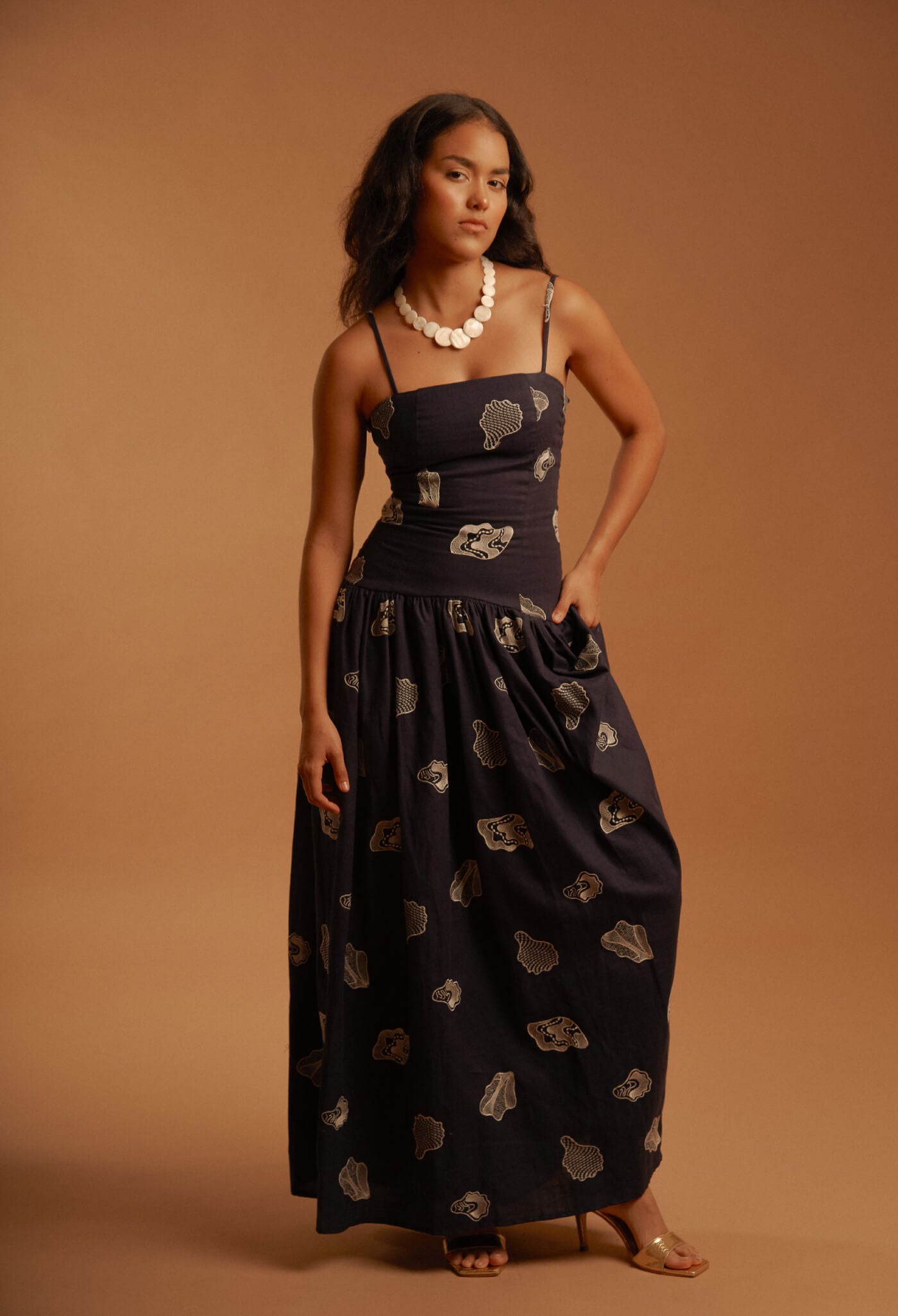 San Pedro Maxi Dress - Navy Blue