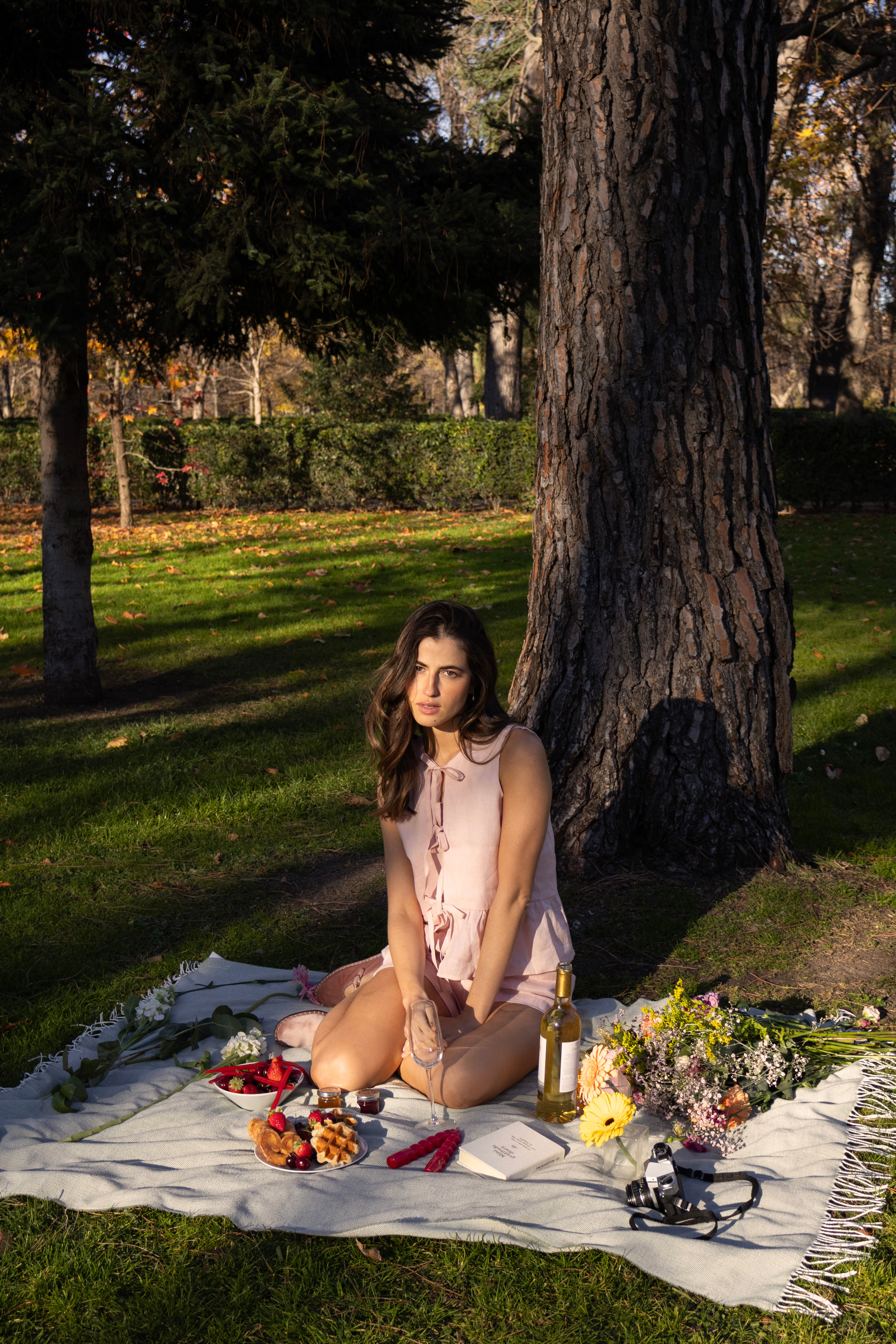 Camellia Top - Rosewood Linen