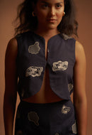 Gaira Vest - Navy Blue wherever you go
