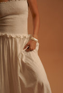 Santo Domingo Maxi Dress - Ivory Crafted from 100% cotton fabric