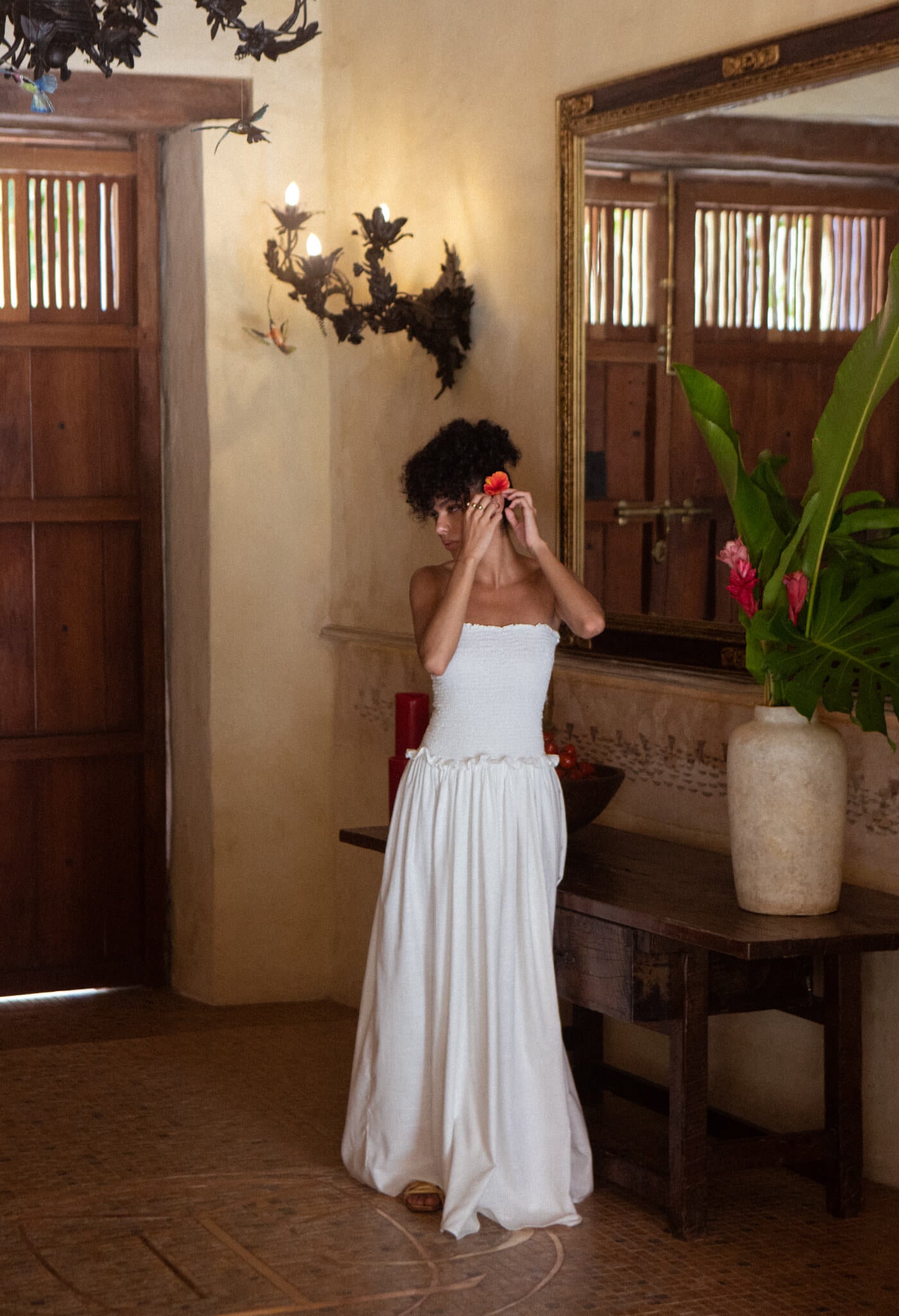 Santo Domingo Maxi Dress - Ivory from beach to bar