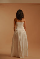 Santo Domingo Maxi Dress - Ivory minimalism